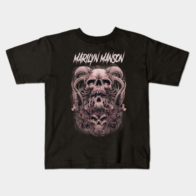 MANSON MARILYN BAND Kids T-Shirt by batubara.studio